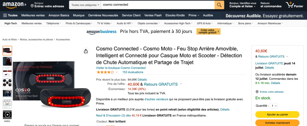 create a perfect amazon product listing - example title with Cosmo Connected brand that displays brand name, product type and name, customer benefits