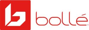 Un logo rouge et blanc, composé d'un « B » stylisé et du nom « bollé », est présenté.